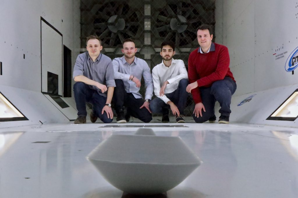 Geneva team in wind tunnel